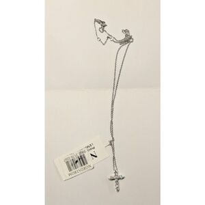 Nadri Cubic Zirconia Cross Pendant Necklace Nordstrom $55 NWT Religious Jewelry